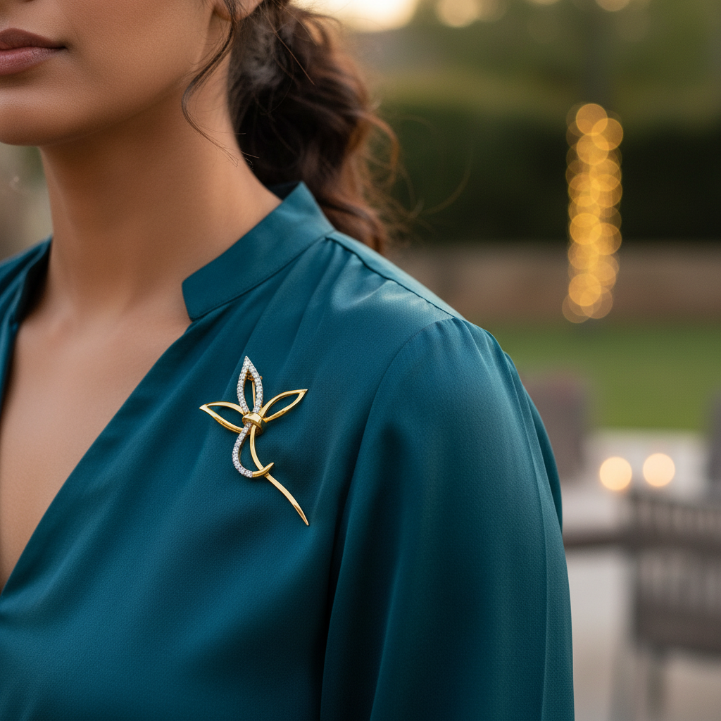 gold plating Crystal Dragonfly Brooch | Women's Fashion Jewelry