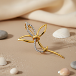 将图像加载到图库查看器中， gold plating Crystal Dragonfly Brooch | Women's Fashion Jewelry
