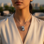 将图像加载到图库查看器中， 925 Silver Garnet &amp; Sapphire Pendant | Women's Gift Jewelry
