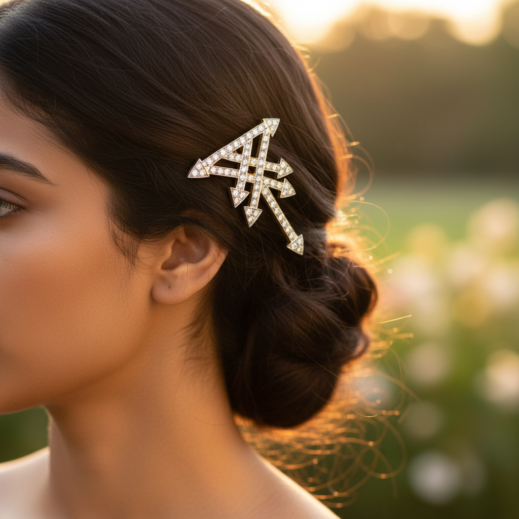 Diamond Arrow Brooch | gold plating Finish | Women's Gift Jewelry
