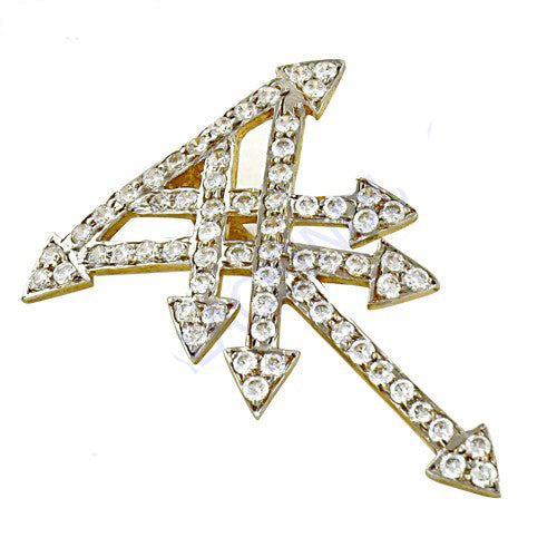 Diamond Arrow Brooch | gold plating Finish | Women's Gift Jewelry