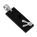 将图像加载到图库查看器中， Silver Bunny Pendant Black Onyx | Fashion Jewelry for Women
