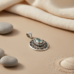 将图像加载到图库查看器中， 925 Silver Blue Topaz Pendant for Women | Gemstone Jewelry
