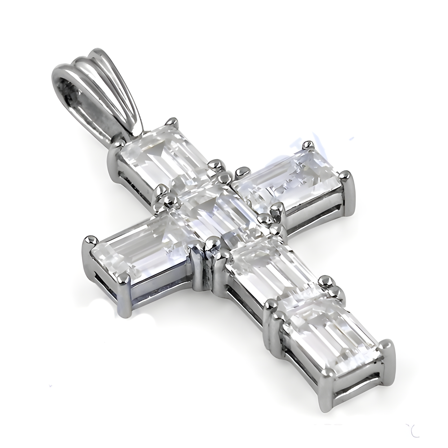 Latest Cross Design With Cubic Zirconia Gemstone Pendant