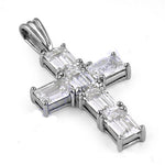 将图像加载到图库查看器中， Silver Cubic Zirconia Cross Pendant for Women | Daily Wear
