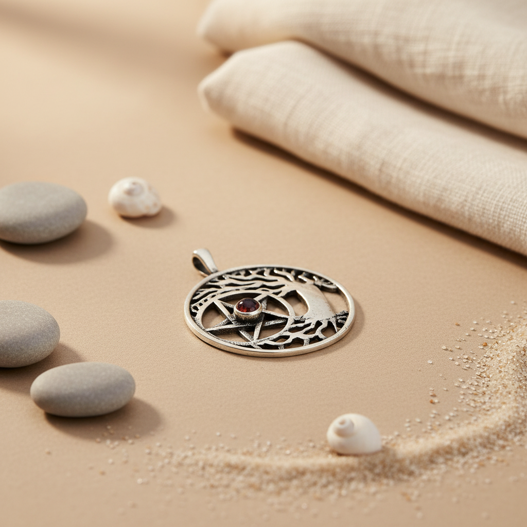 925 Silver Tree of Life Pentacle Pendant | Spiritual Jewelry
