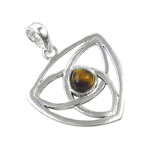 925 Silver Tiger Eye Pendant for Women | Daily Wear Gift