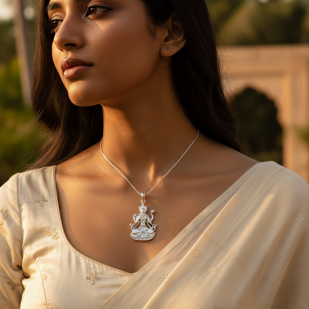 Silver Lord Shiva Pendant | Religious Jewelry for Men & Women