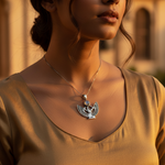 将图像加载到图库查看器中， 925 Silver Egyptian Winged Pendant for Women | Moonstone Jewelry
