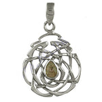 将图像加载到图库查看器中， 925 Silver Celtic Knot Pendant | Pear Gemstone | Women's Jewelry
