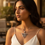 Load image into Gallery viewer, 925 Sterling Silver Celtic Knot Pendant | Red Gemstone | Women&#39;s Jewelry
