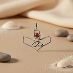 Load image into Gallery viewer, 925 Silver Celtic Pendant with Red Gemstone for Women
