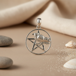 将图像加载到图库查看器中， 925 Silver Raven Pentagram Pendant for Women | Gothic Jewelry

