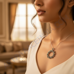 Load image into Gallery viewer, 925 Silver Marcasite Wreath Pendant | For Women | Gift
