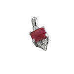 将图像加载到图库查看器中， 925 Silver Ruby Pendant for Women | Gemstone Jewelry Gift
