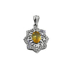 将图像加载到图库查看器中， 925 Silver Yellow Gemstone Pendant for Women | Fine Jewelry Gift

