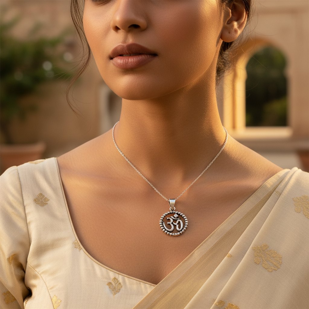 925 Silver Om Pendant for Women | Spiritual Jewelry Gift