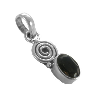925 silver smoky quartz pendant for women | gemstone jewelry