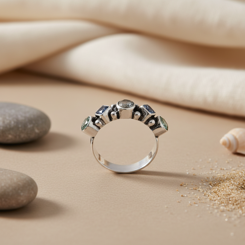 925 Silver Gemstone Ring for Women | Statement Jewelry