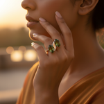 Load image into Gallery viewer, 925 Silver Peridot Ring for Women | Gemstone Jewelry
