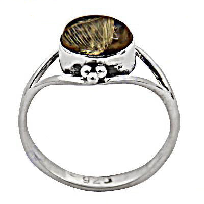 925 Silver Gemstone Ring | Oval Stone Ring for Women
