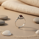 将图像加载到图库查看器中， 925 Silver Garnet Ring for Women | Gemstone Jewelry
