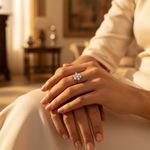 将图像加载到图库查看器中， Silver Cubic Zirconia Cluster Ring for Women | Wedding Gift
