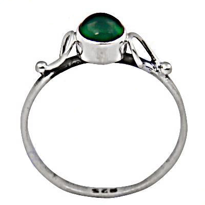 925 silver green gemstone ring for women | daily wear