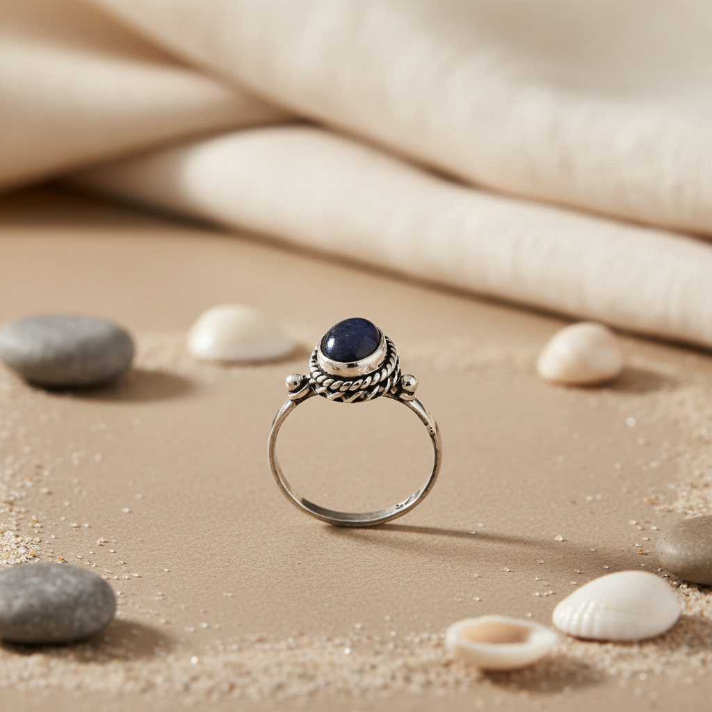 925 Sterling Silver Black Stone Ring for Women | Gift Jewelry