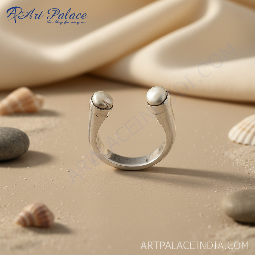 Silver Pearl Ring for Women | Minimalist Jewelry Gift
