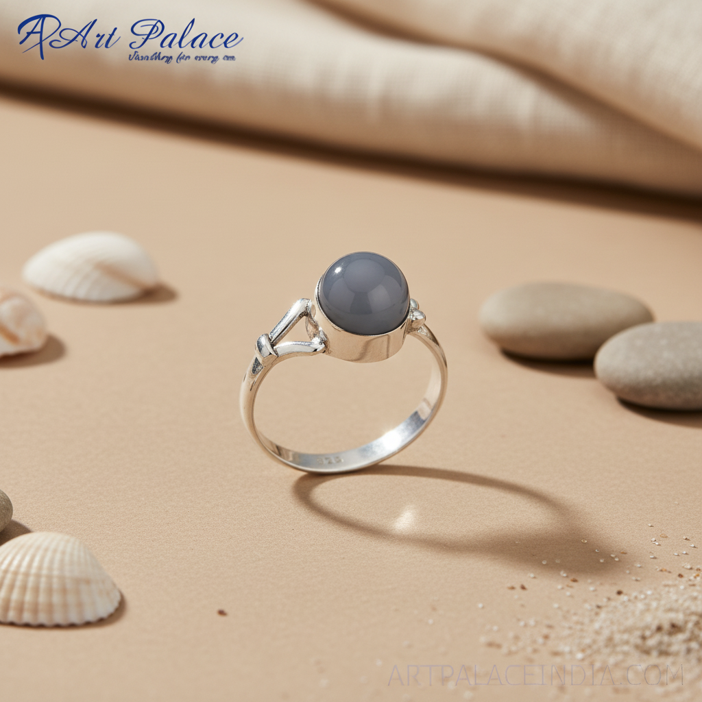 925 Silver Blue Gemstone Ring for Women | Gift Jewelry