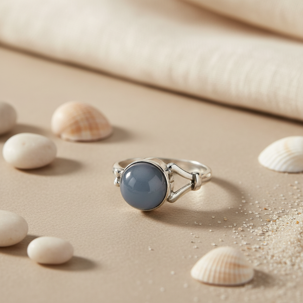 925 Silver Blue Gemstone Ring for Women | Gift Jewelry