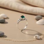 将图像加载到图库查看器中， 925 Silver Green Onyx Ring for Women | Gemstone Jewelry
