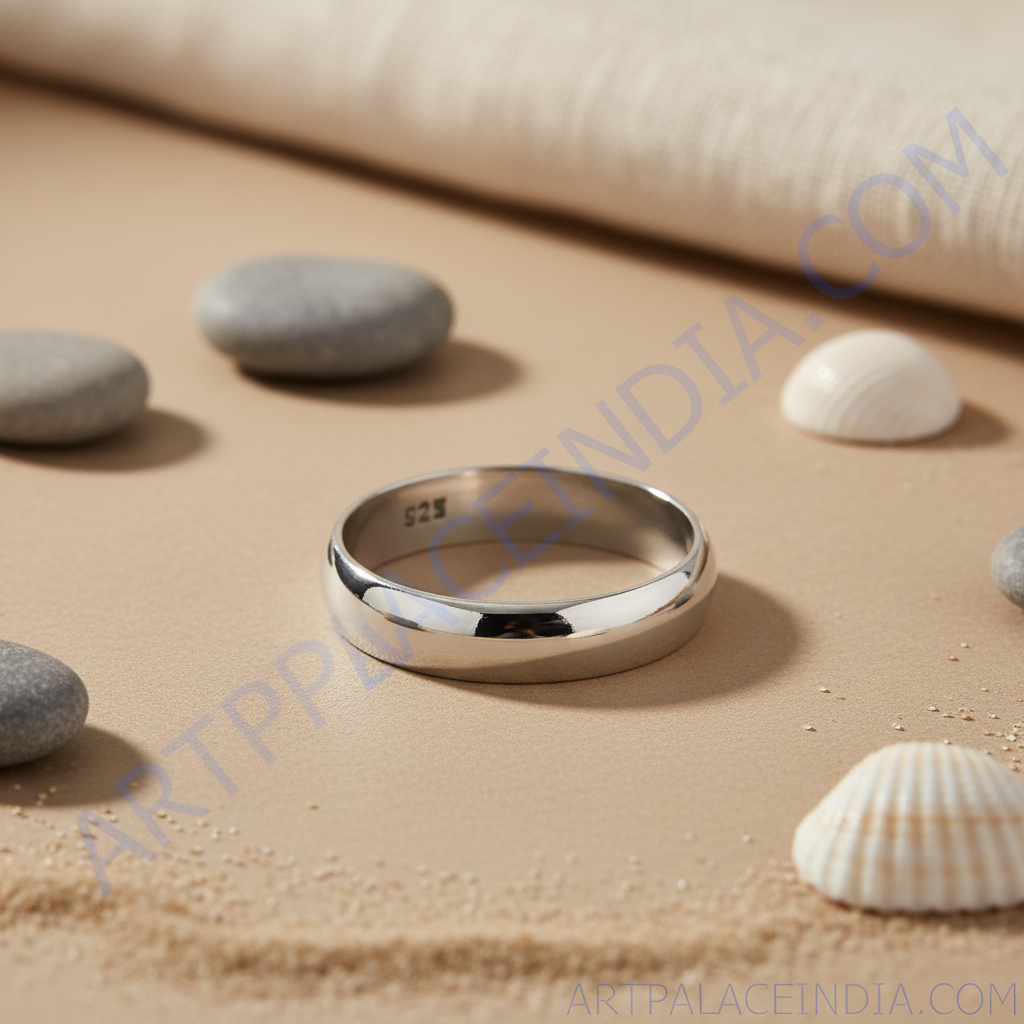 925 sterling silver plain band ring | for men & women