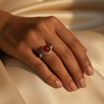 将图像加载到图库查看器中， 925 Silver Coral Ring for Women | Gemstone Jewelry Gift
