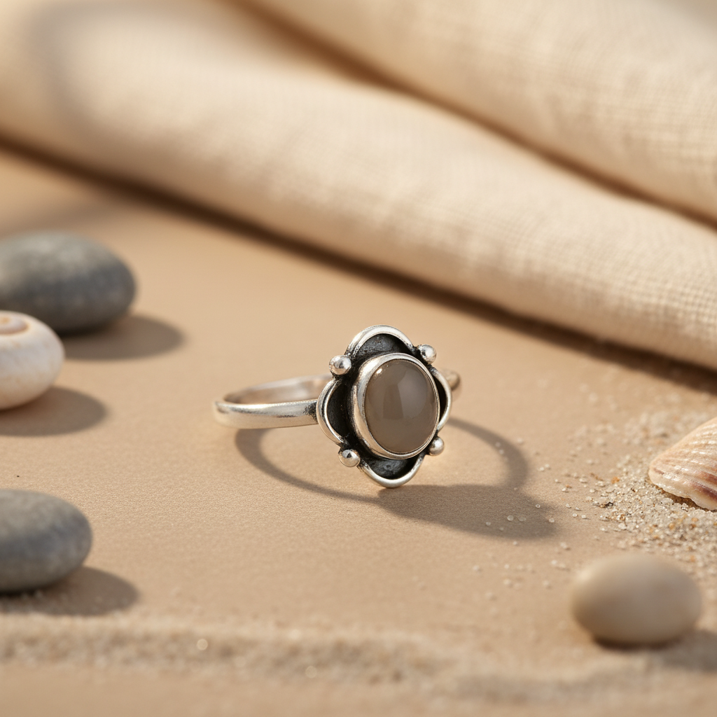 925 Silver Moonstone Ring for Women | Gift for Her