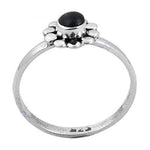 将图像加载到图库查看器中， 925 Silver Black Onyx Flower Ring for Women | Daily Wear Gift
