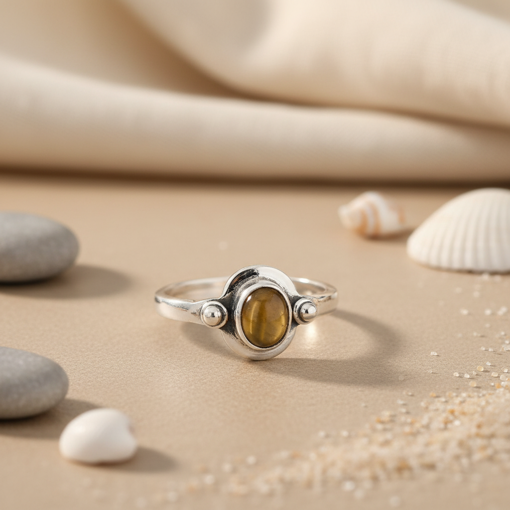 925 Silver Tiger Eye Ring for Women | Gemstone Jewelry