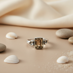 将图像加载到图库查看器中， 925 Silver Smoky Quartz Ring for Women | Gemstone Jewelry Gift
