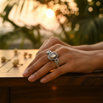 将图像加载到图库查看器中， 925 Silver Moonstone Ring for Women | Sterling Silver Jewelry
