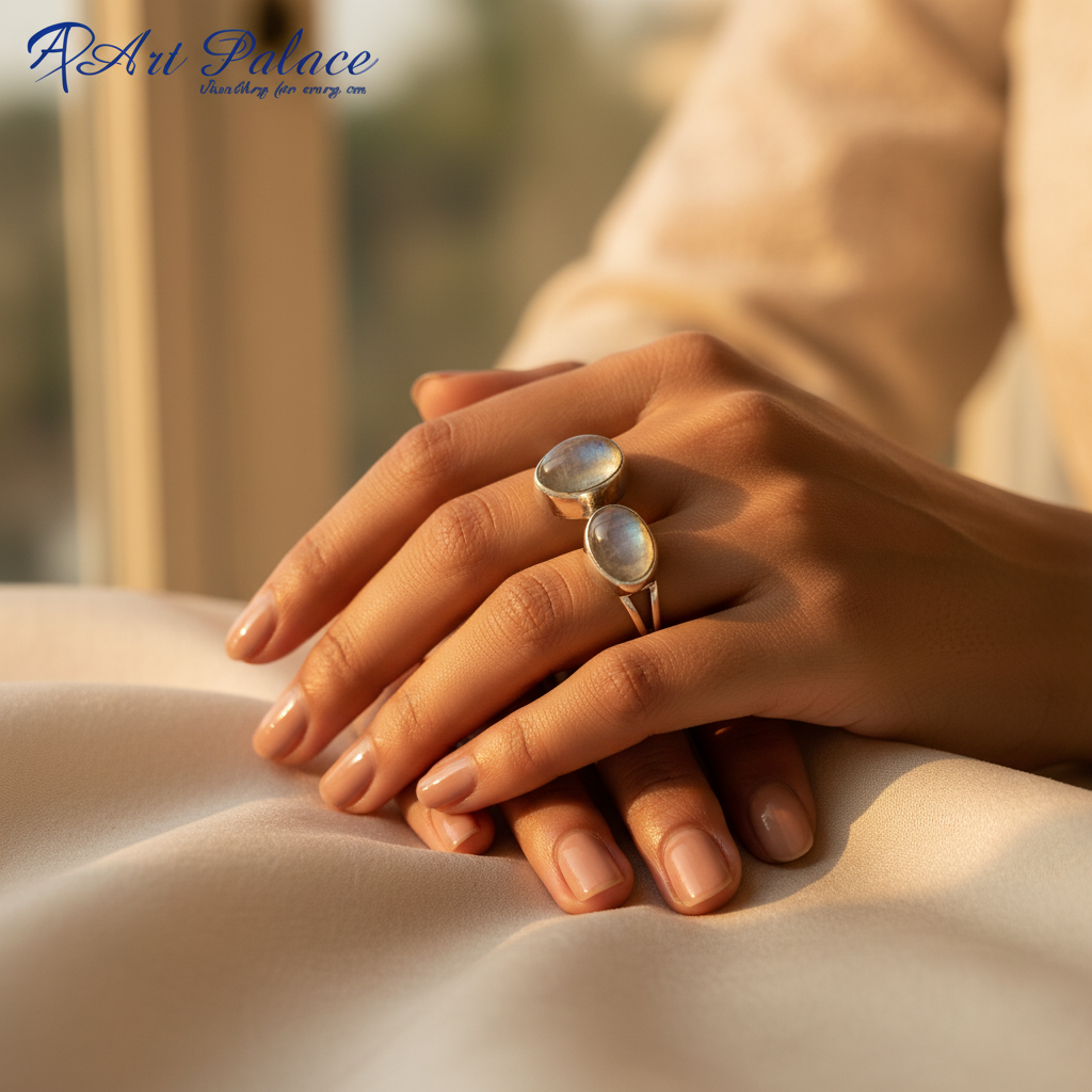 925 Sterling Silver Double Stone Ring for Women | Gift Jewelry