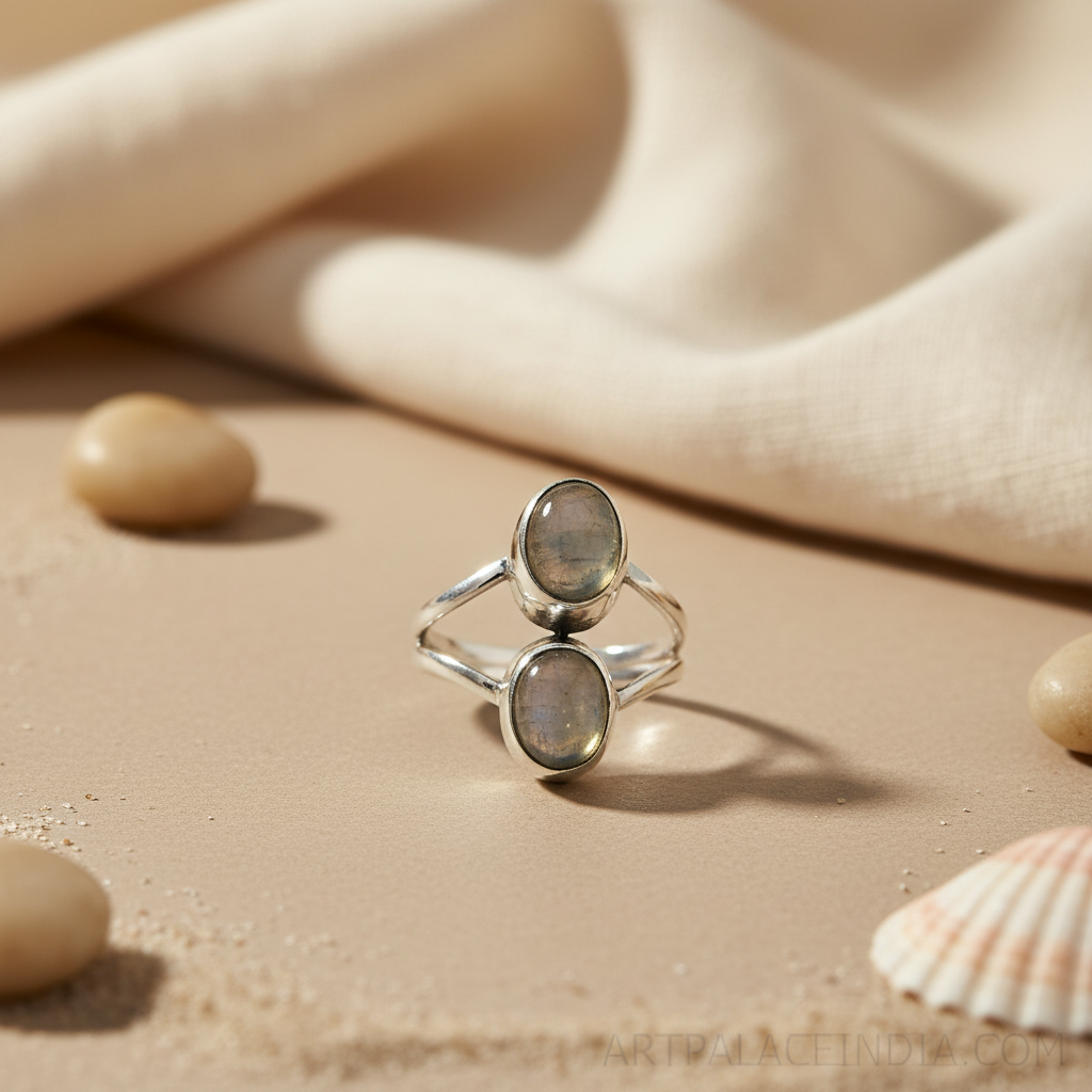 925 Sterling Silver Double Stone Ring for Women | Gift Jewelry