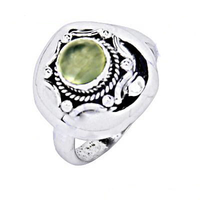925 silver green gemstone ring for women | statement jewelry