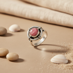 将图像加载到图库查看器中， 925 Silver Rhodochrosite Ring for Women | Gemstone Jewelry
