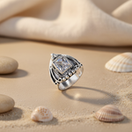 Load image into Gallery viewer, 925 Silver Square Cut Ring for Women | Gift Jewelry
