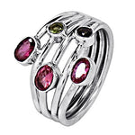 Load image into Gallery viewer, 925 Silver Multi-Gemstone Ring for Women | Statement Ring
