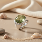 Load image into Gallery viewer, 925 Silver Green Prehnite Ring for Women | Gemstone Jewelry
