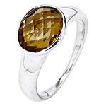 Load image into Gallery viewer, 925 Silver Citrine Ring for Women | Oval Gemstone Ring
