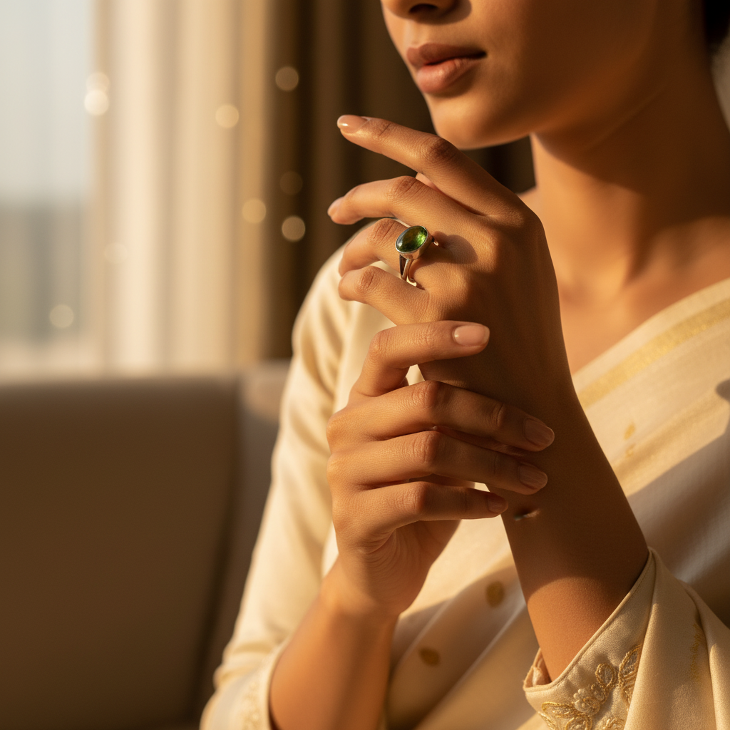 925 Silver Peridot Ring for Women | Gemstone Jewelry