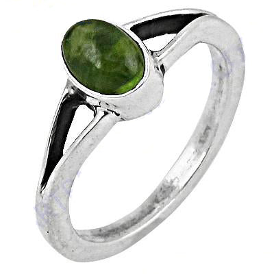925 Silver Peridot Ring for Women | Gemstone Jewelry